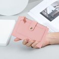 thumbnail image 3 of Card Holder Pouch Women Purse Versatile Women‘s Purse with Button Closure Solid Color Card Holder Wallet Portable Changes, 3 of 5