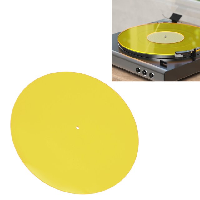 Acrylic Turntable Mat, Improved Sound Quality, Reduces StaticCrackle, Tighter Bass, Modern Design, Fits Standard 12inch Turntables, Musician Approved, For All 33 1/3rpm 45rpm