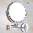 thumbnail image 2 of 3X Magnification Wall Mount Makeup Vinity Mirror Double-Sided Swivel Extension Mirror(Gold 1-holed), 2 of 2