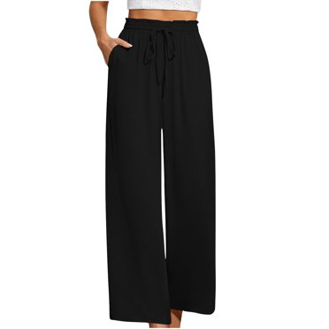 cfhntfmh Pantalon d'Automne pour Femme Pantalon de Yoga à Taille Haute Élastique Extensible Ample Décontracté Jambe Grand Droite Pantalon de Détente Pantalon de Survêtement