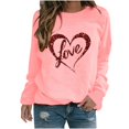 thumbnail image 2 of Meichang Hauts à Manches Longues pour Femmes Printemps Chemises de la Saint-Valentin Hauts Mignons Imprimé Cœur T-Shirts Col Rond pour Femmes, 2 of 3