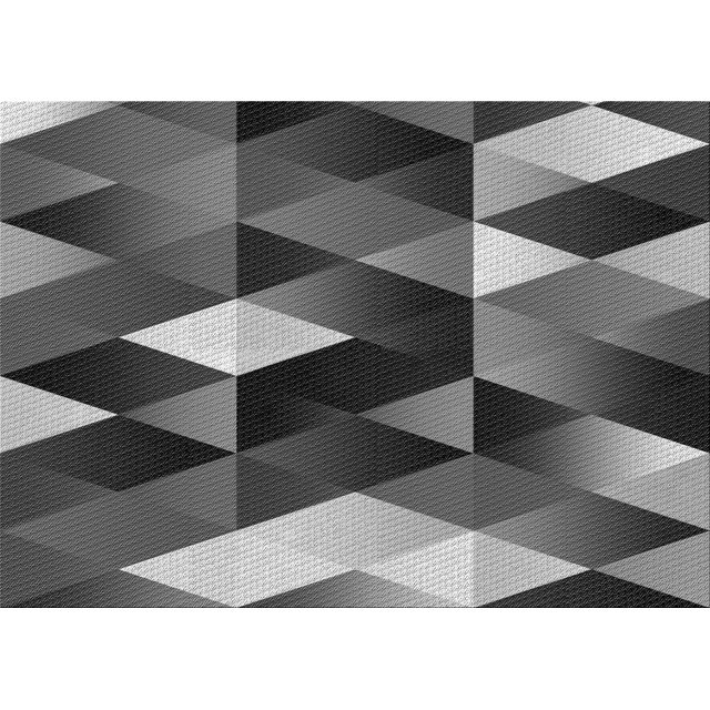 Ahgly Company Tapis d'Intérieur Rectangulaire Transitionnel Gris Foncé Noir Lavable à la Machine, 2 Pieds x 5 Pieds