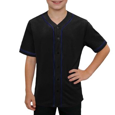 Haut de Baseball à Manches Courtes pour Garçons, Vêtement de Sport Décontracté d'Été Uni en Tissu Maillé Sec pour Enfants de 3 à 15 Ans