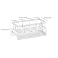 thumbnail image 3 of Étagère Organisatrice pour Éponge d'Évier de Cuisine / Support Compact d'Égouttage en Acier Inoxydable / Support Ventilé Résistant à la Rouille pour Comptoir de Cuisine et de Salle de Bain et Rangement de Zone de Préparation / Blanc Noir, 3 of 6