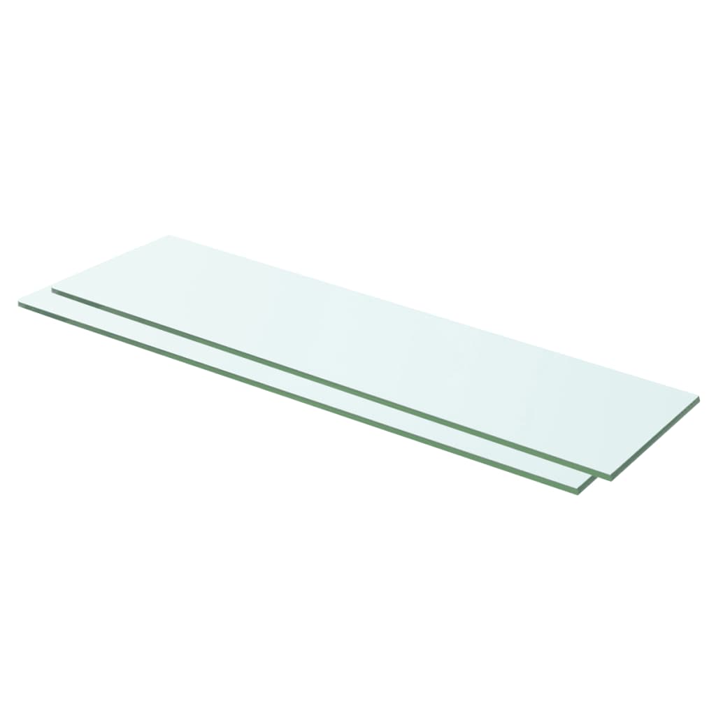 vidaXL Étagères 2 Pcs Panneau en Verre Transparent 60x12 cm