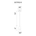 thumbnail image 3 of CWI Lighting 1 Light Down Mini Pendant with Chrome finish, 3 of 4