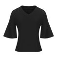 thumbnail image 4 of Birdeem Blouses à Manches Courtes Col en V Mode Décontractée pour Femmes, 4 of 8