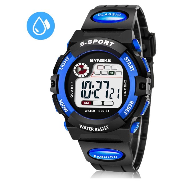 YOPTOP Electronic Watch,Digital Sport Outdoor Chronograph Watch ,Blue