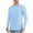 Light Blue, variant on WRKEKC Men's Long Sleeve Shirts, Long Sleeve T-Shirts for Men, Men's Summer Solid Color Sunscreen Lightweight Breathable Round Neck Long Sleeve Shirts