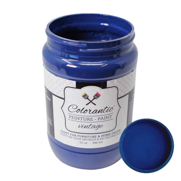 Colorantic | BLUE MOON Chalk Paint Based for Furniture DIY - DARK NAVY BLUE - 32 oz