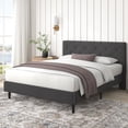 thumbnail image 1 of Zinus Shalini 41 inch Upholstered Platform Bed Frame, Dark Grey, 1 of 9