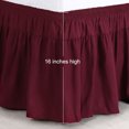 thumbnail image 4 of PiccoCasa Polyester Brushed Bed Skirt with Elastic Dust Ruffles 16" Drop, Queen Burgundy, 4 of 9