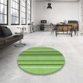 thumbnail image 4 of Ahgly Company Machine Washable Indoor Square Transitional Dark Lime Green Area Rugs, 6' Square, 4 of 7