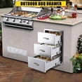 thumbnail image 3 of AKDSteel Outdoor Kitchen Drawers, Flush Mount Triple Access Bbq Drawers With Stainless Steel Handles For Patio Grill Stations, 3 of 8