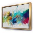 thumbnail image 1 of Designart Histoire Turquoise Avec Des Touches De Jaune Et De Rouge ART MURAL À CADRE FLOTTÉ, 1 of 4