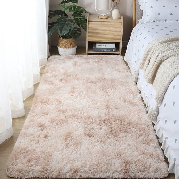 Fiudx Xiying Soft Modern Area Rug | Super Soft Suede & Polyester | Non-Slip Backing | Easy to Clean | Living Room, Bedroom, Dining Area Decor | 5' X 7' Floor Mat