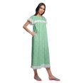 thumbnail image 3 of Moomaya Chemise de Nuit Imprimée pour Femme Mi-Mollet en Coton à Manches Courtes, 3 of 6