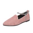 thumbnail image 1 of B91xZ Mocassins Classiques Confortables pour Femmes Bout Rond Chaussures Plates à Enfiler Ballerines pour Filles, Rose 7, 1 of 5