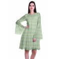 thumbnail image 1 of Moomaya Robe d'Été Fluide à Manches Longues Imprimée pour Femmes, Longueur Genou, Évasée, 1 of 6