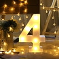 thumbnail image 2 of XZNGL Alphabet LED Digital Lights Light Up White Plastic Digital Standing Hanging 4, 2 of 4