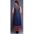 thumbnail image 4 of Bimba Robe Shibori Anarkali Bleu Indigo2 pour Femmes, Kurti Imprimée Ethnique Indienne, Longue Kurta, Robe de Soirée, Moyen, 4 of 6