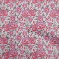 thumbnail image 1 of oneOone Cotton Cambric Pink Fabric Florals Craft Projects Decor Fabric Printed By The Yard 56 Inch Wide, 1 of 4