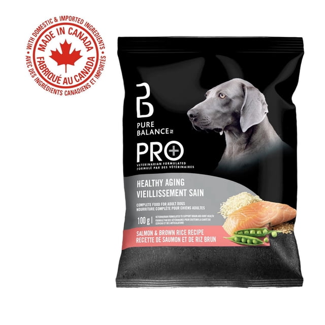 Pure Balance Pro+ Healthy Aging, Salmon & Brown Rice Recipe Dry Dog Food 100g
