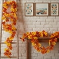 thumbnail image 2 of Fall Outdoor Decorations Simulation Maple Leaf Rattan Stair Door Garden Home Wall Decorative Accent Vine Outdoor Holiday Decorations, 2 of 9