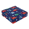 thumbnail image 2 of Dining Booster Cushion with Straps, Child Seat, Washable Heightening Cushion for Restaurant Car Travel , Dinosaur Blue, 2 of 7