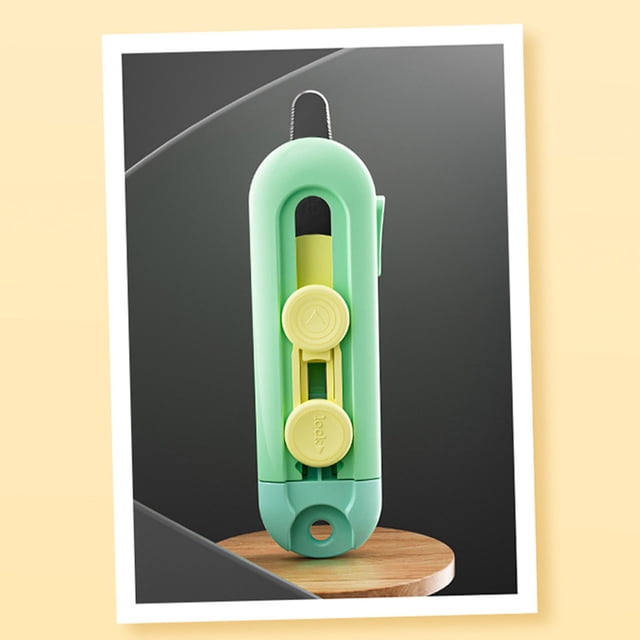 Magnetic Box Cutter, Retractable Utility Kit, Mini Paper Cutter for Home Office, Portable Unpacking Tool for Boxes Letters Packages, Reliable Locking Mechanism