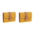 thumbnail image 2 of pitrice Leather Women Purse Rectangular Trifold for Zipper Hasp Stylish Card Holder Photo Folder Wallet Notecase Birthday Gift Yellow 2Set, 2 of 6