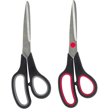 Merangue 8" Comfort Grip Scissors, Assorted, 12 Pack