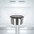thumbnail image 4 of Stainless Steel Salad Bowl with Lid Set of 3 - Fresh Keeping Food Storage Containers - Stackable Leakproof Mixing Bowls for Kitchen, Travel & Refrigerator - 11cm/13cm/15cm Sizes - Silver, 4 of 7