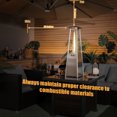 thumbnail image 4 of Costway Chauffe-Terrasse Pyramide de Table Portable 35 Pouces en Acier Inoxydable au Gaz Propane 10000 BTU, 4 of 10