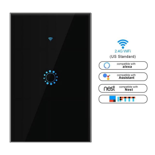 1/2/3 Gang WiFi Smart Touch Light Switch US For Amazon Alexa Google IFTTT