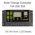 thumbnail image 2 of yeacher Auto-Sensing PWM Solar Charge Controller 12V/24V 10A 20A 30A for Solar Panels with Overcharge Protection, 2 of 7