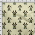 thumbnail image 3 of oneOone Polyester Lycra Fabric Leaves|Bird & Floral Block Printed Craft Fabric BTY 56 Inch Wide, 3 of 4