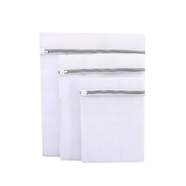 Home Textile Storage 3Pack Laundry Mesh Bags Delicates Wash Bags for Lingerie Stockings Simple Laundry Honeycomb Mesh Bag Thickened Polyester Gray Zipper Mesh Bag Set (1 Large 1 Medium 1 Small)