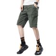 thumbnail image 3 of Faithtur Men? s Solid Color/Camouflage Print High Waist Shorts with Pockets, 3 of 9