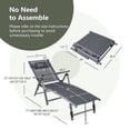 thumbnail image 3 of Costway 2PCS Patio Folding Aluminum Lounge Chair Chaise Adjustable Back Armrest Headrest, 3 of 9