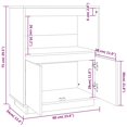 thumbnail image 4 of vidaXL Sideboard Grey 60x34x75 cm Solid Wood Pine, 4 of 5
