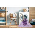 thumbnail image 2 of Ahgly Company Tapis d'Intérieur Ronds Lavables à la Machine, Style Transitionnel, Fleur Violette Violette, Tapis de Zone, 6 Pieds Rond, 2 of 7