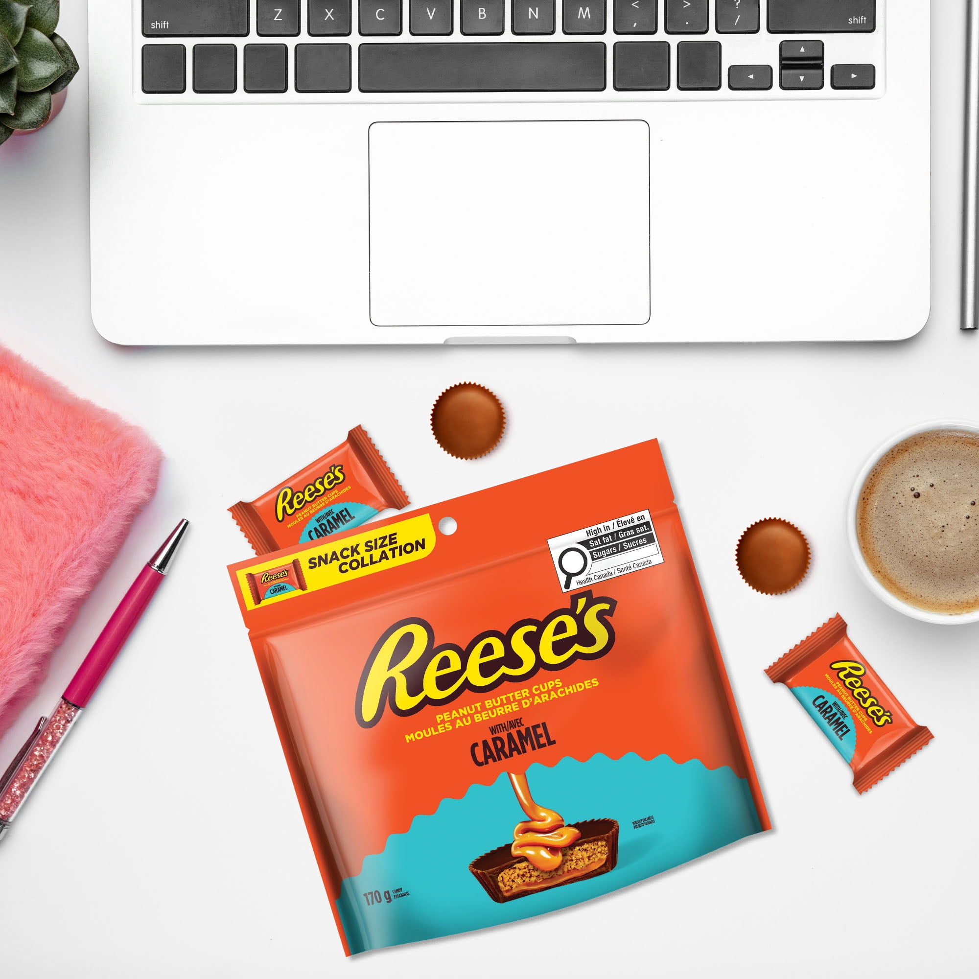 REESE'S with Caramel Snack Size, great for sharing, 170g