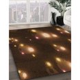 thumbnail image 3 of Ahgly Company Tapis Rond Lavable en Machine Intérieur Transitionnel Noir Brun, 8 Pieds Rond, 3 of 7