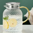 thumbnail image 5 of Glass Pitcher, 50oz Glass Pitcher with Lid and Spout, 1.5L Glass Water Pitcher, Iced Tea Pitcher for Fridge,Pitchers, 5 of 5