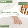thumbnail image 4 of Patio Rocking Chair Acacia Wood Rocker w/ Seat & Back Cushions Safe & Comfortable Rocking, 4 of 8