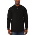 thumbnail image 1 of Jerzees Men's SpotShield Stain Resistant Polo Shirts (Short & Long, Long Sleeve-Black, Medium, 1 of 1