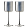thumbnail image 1 of Thyme & Table 13.5oz Ribbed Wine Glass, Smoke, 2 Pack, 1 of 6