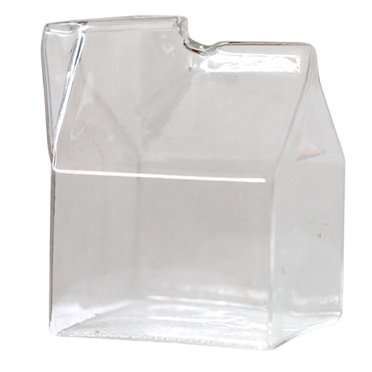 Coofit Milk Glass Cute Milk Box Shape Water Glass Water Cup Drinking Cup for Home Shop