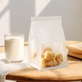 thumbnail image 4 of Aursykel Brown Kraft Paper Bag With Transparent Window Ziplock Heat Sealed Long Lasting Lightweight Easy Tear Standing Bag Suit For Home Travel Food Pet Snacks 13x10x5cm, 4 of 6